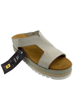 Mykos Women's Leather Wedges Ismina Smoke - Medium